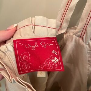 Super cute summer dress white with red trim size 2